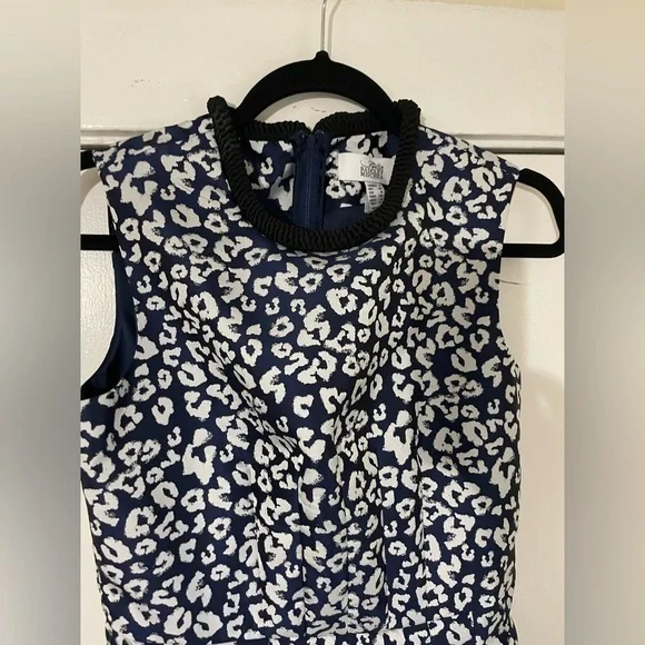 Belle Badgley Mischka Floral Pleated‎ Back Zipped Flare Dress size 4 - Picture 6 of 8